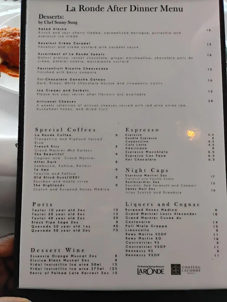 Menu_La Ronde Revolving Restaurant_Albeta_immagine_2