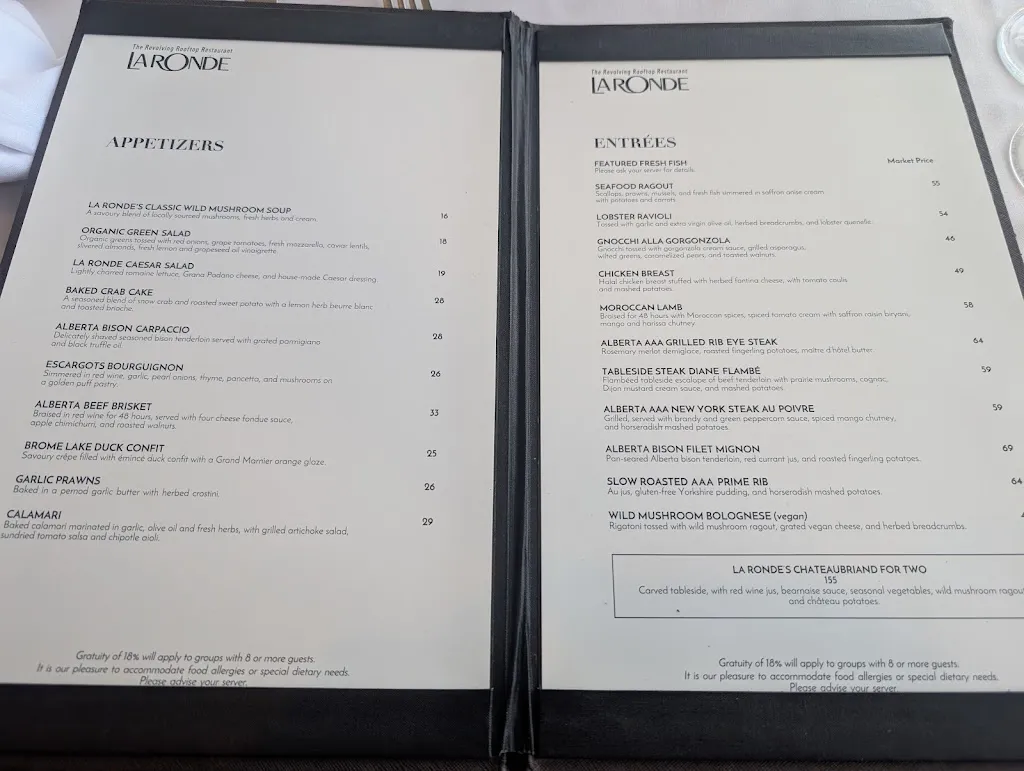 Menu_La Ronde Revolving Restaurant_Albeta_immagine_4