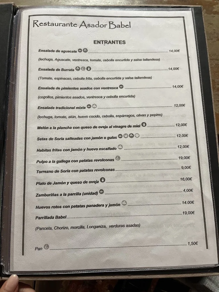 Menu_Restaurante Asador Babel_Alhama de Aragón_immagine_1