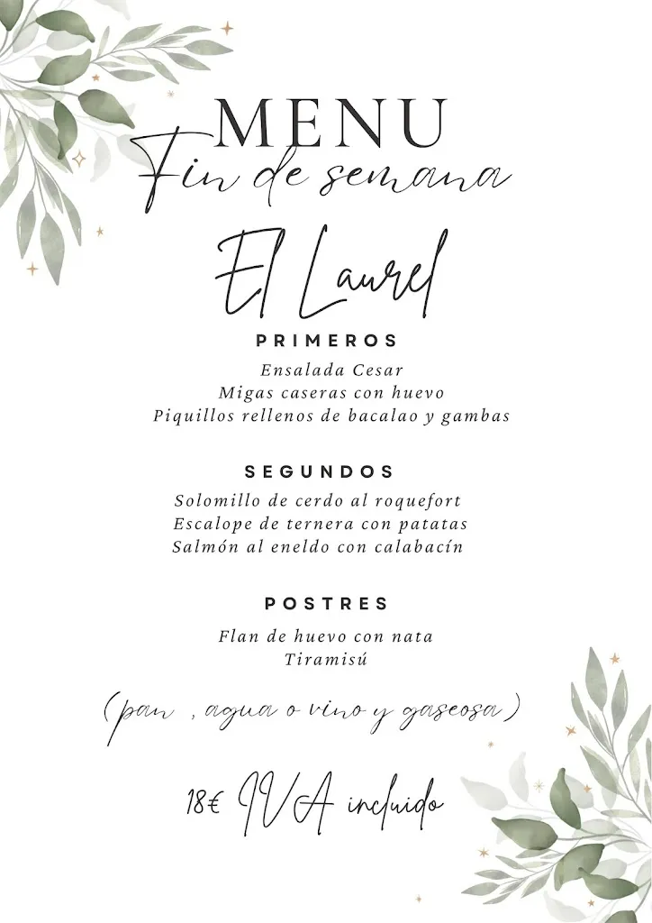 Menu_El Laurel_Alhama de Aragón_image_4