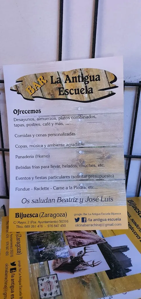 Menu_Bar La Antigua Escuela_Bijuesca_immagine_3