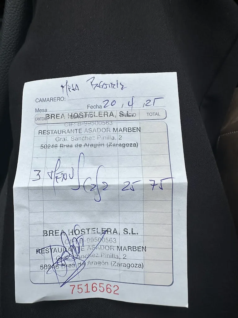 Alejandro GL_Restaurante Asador Mar-Ben_Brea de Aragón_review