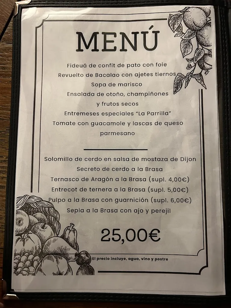Menu_Hostal La Parrilla Monegros II_Bujaraloz_immagine_1