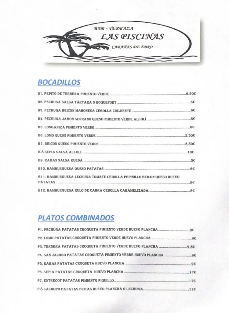 Menu_Bar Las Piscinas - Cabañas de Ebro_Cabañas de Ebro_image_3