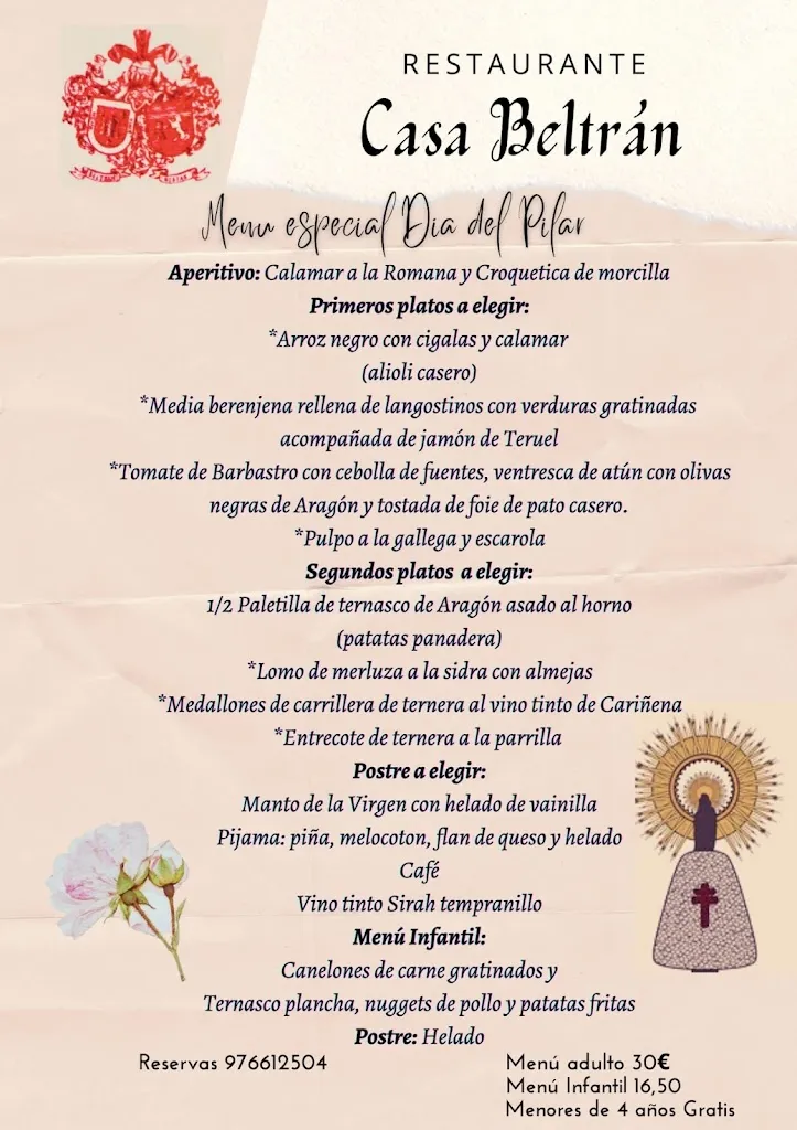 Menu_Casa Beltrán_Cabañas de Ebro_image_1