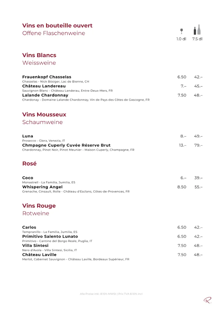 Menu_Royal Restaurant Bienne_Biel_image_2
