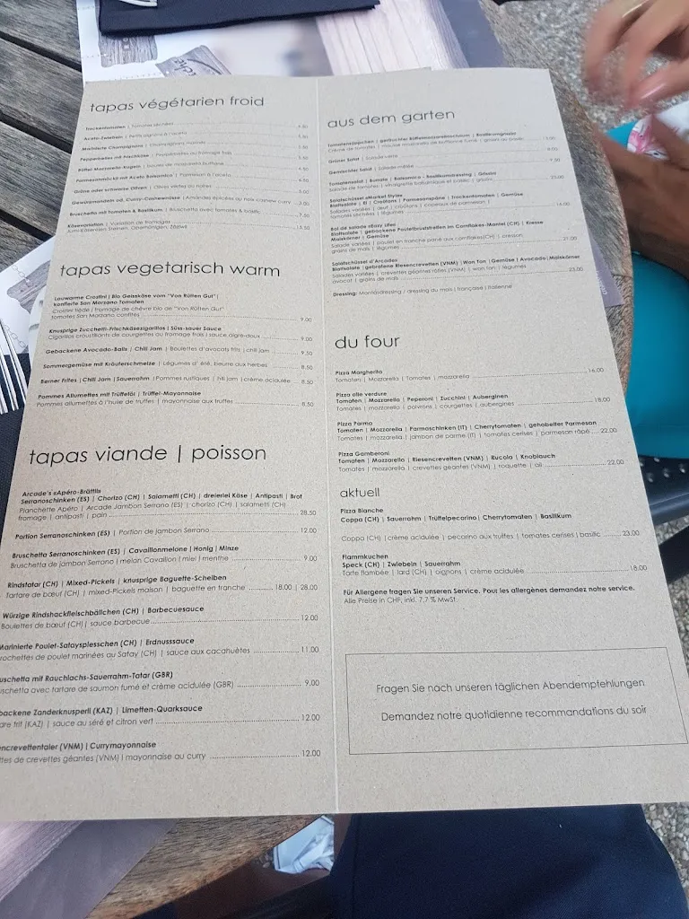 Menu_Restaurant l'arcade_Biel_image_4