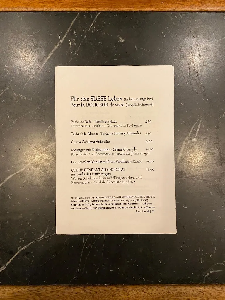 Menu_Restaurant Au Rendez-Vous Biel/Bienne Espagnol Español Spanisch Tapas Bar_Biel_image_3