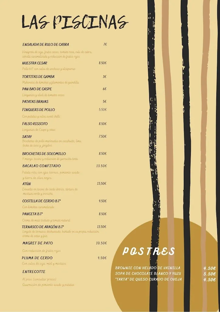 Menu_Las Piscinas_Caspe_image_1