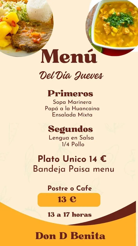 Menu_Restaurante Peruano Don