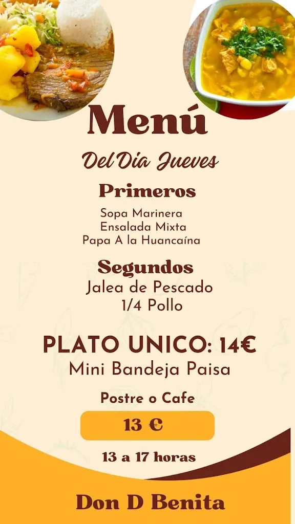 Menu_Restaurante Peruano Don