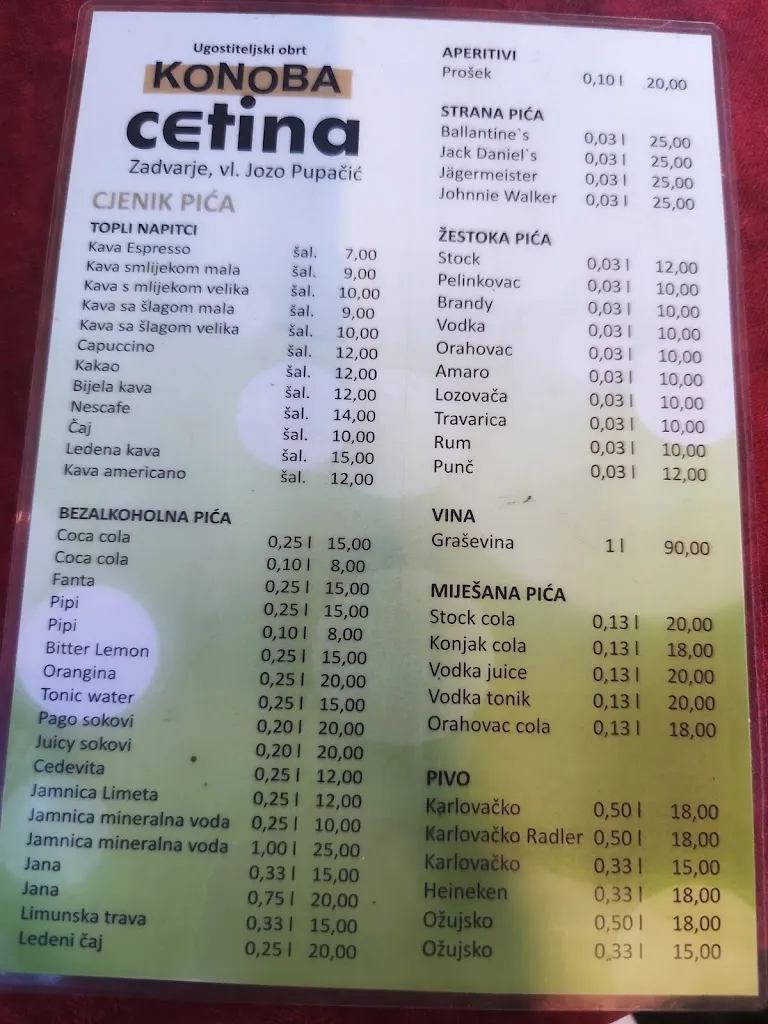 Menu_Konoba Cetina_Cetina_image_3