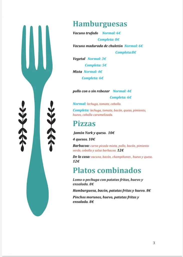 Menu_Bar restaurante La Roca_Daroca_immagine_1