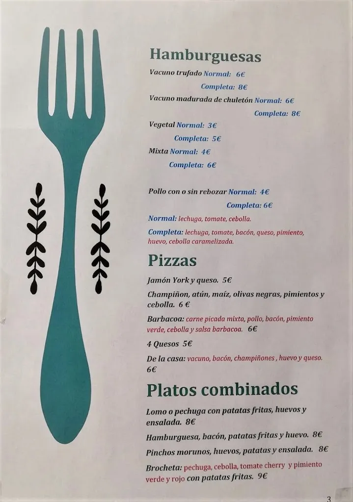 Menu_Bar restaurante La Roca_Daroca_immagine_2