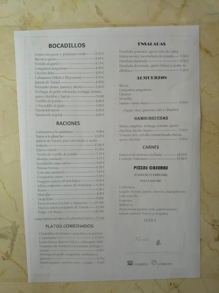 Menu_Hostal Legido_Daroca_immagine_2