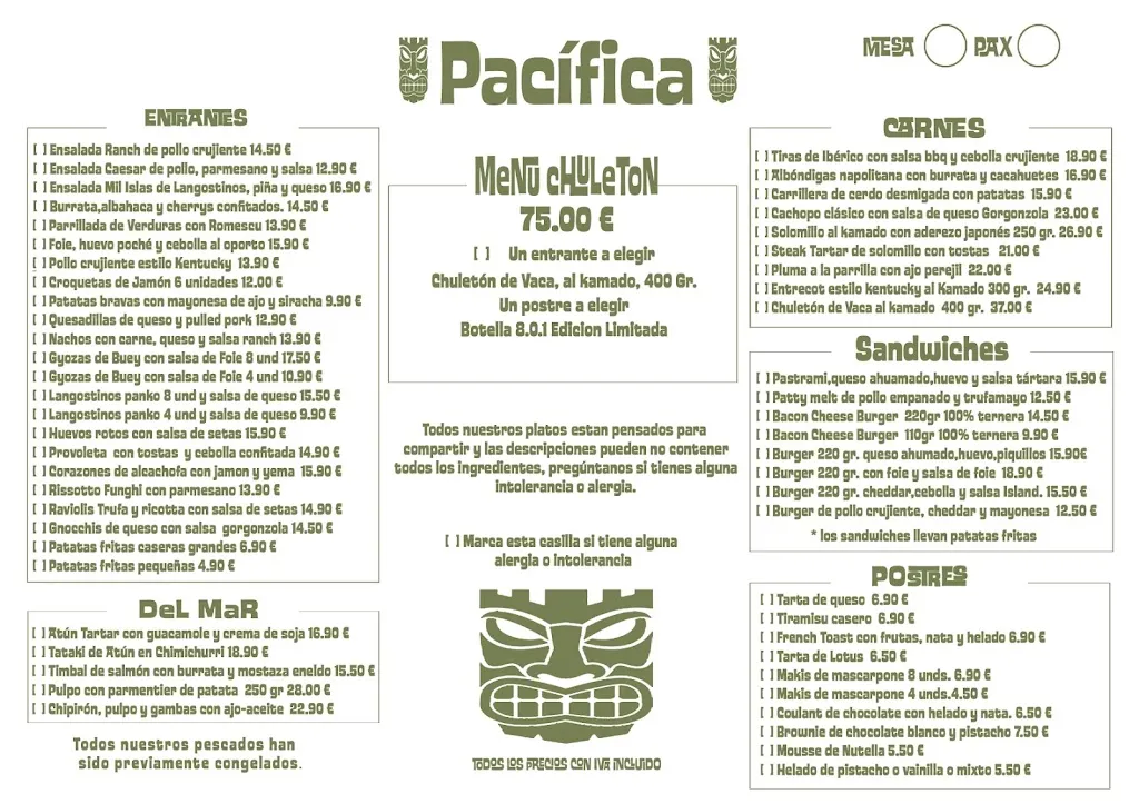 Menu_Pacífica restaurante_Cuarte de Huerva_image_1