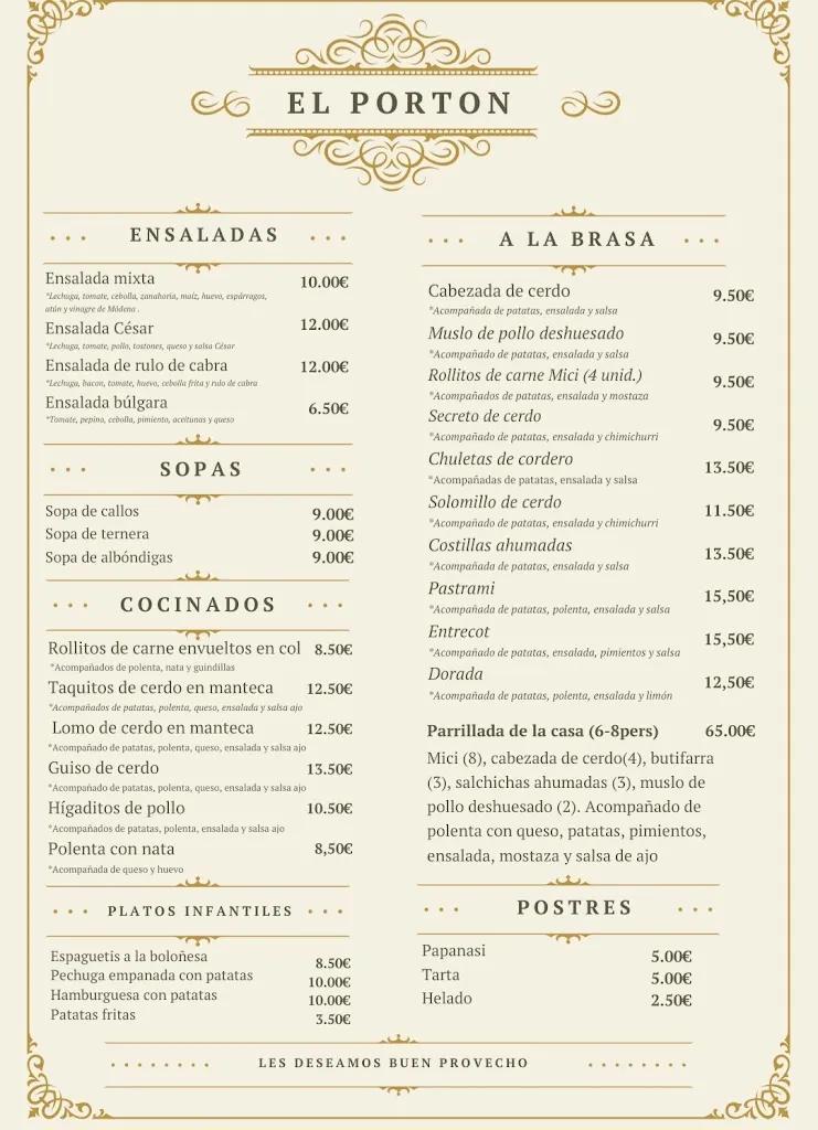 Menu_El Portón Restaurante_Cuarte de Huerva_image_1