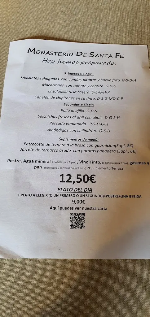 Menu_Restaurante El Monasterio de Santa Fe_Cuarte de Huerva_image_2