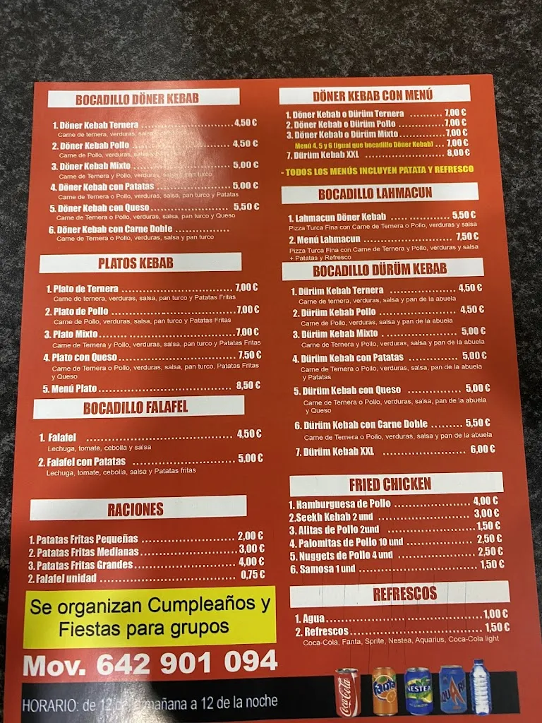 Menu_Döner Estambul Kebab_Cuarte de Huerva_image_1