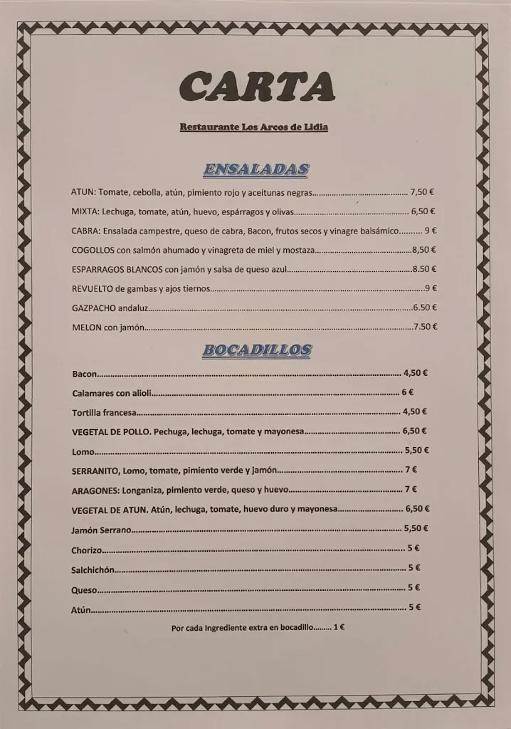 Menu_Los Arcos de Lidia_Escatrón_image_2