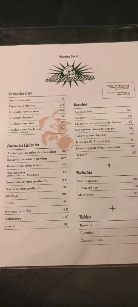 Menu_Milenium_Ejea de los Caballeros_image_1