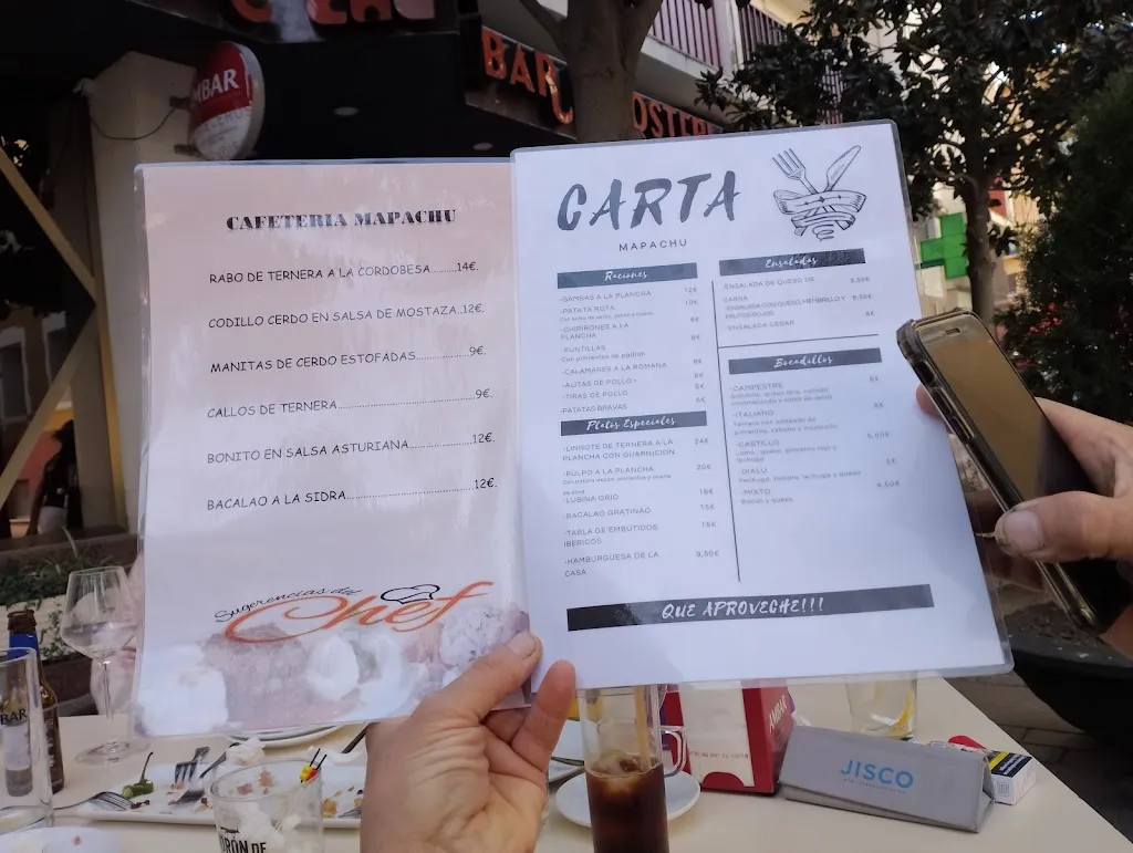 Menu_Cafetería Bar Mapachu_Ejea de los Caballeros_image_1