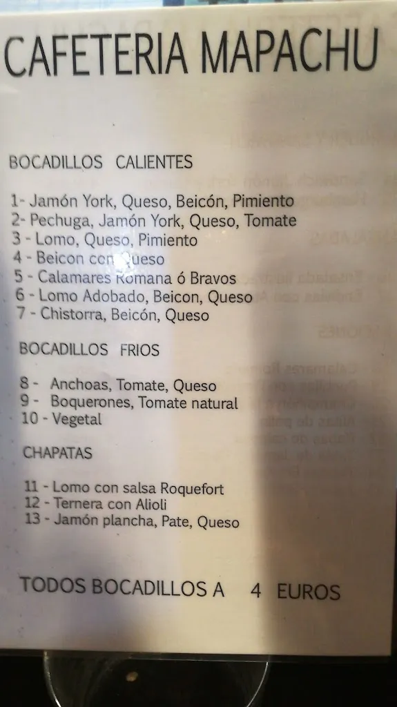 Menu_Cafetería Bar Mapachu_Ejea de los Caballeros_image_2