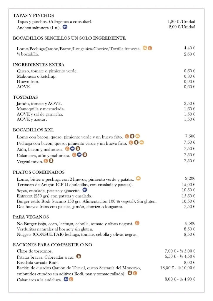 Menu_Bar Restaurante Rodi S.L._Fuendejalón_immagine_1