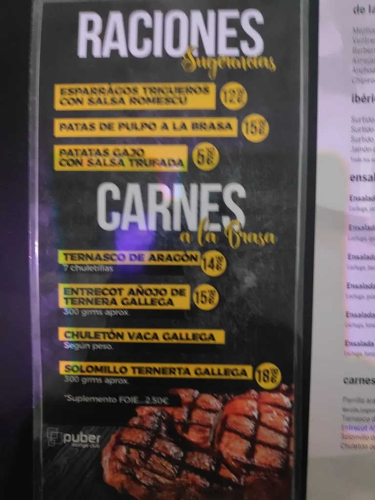 Menu_Puber lounge club_Fuentes de Ebro_image_2
