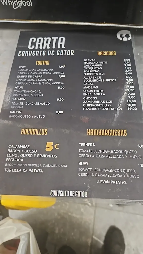 Menu_RESTAURANTE ALBERGUE CONVENTO DE GOTOR_Gotor_image_2