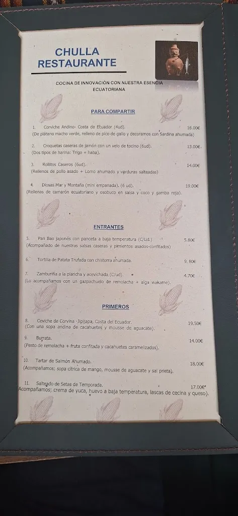 Menu_Restaurante Chulla | Pablo Maldonado_Longares_image_2