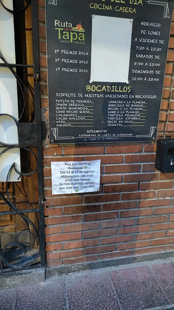 Menu_El Mesón de la Oreja_Longares_image_1