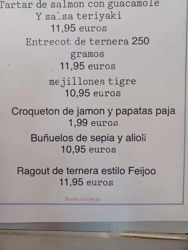 Menu_El Mesón de la Oreja_Longares_image_4