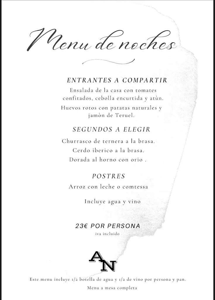 Menü_Bar Restaurante Parrilla Nardone_Luesia_Bild_2