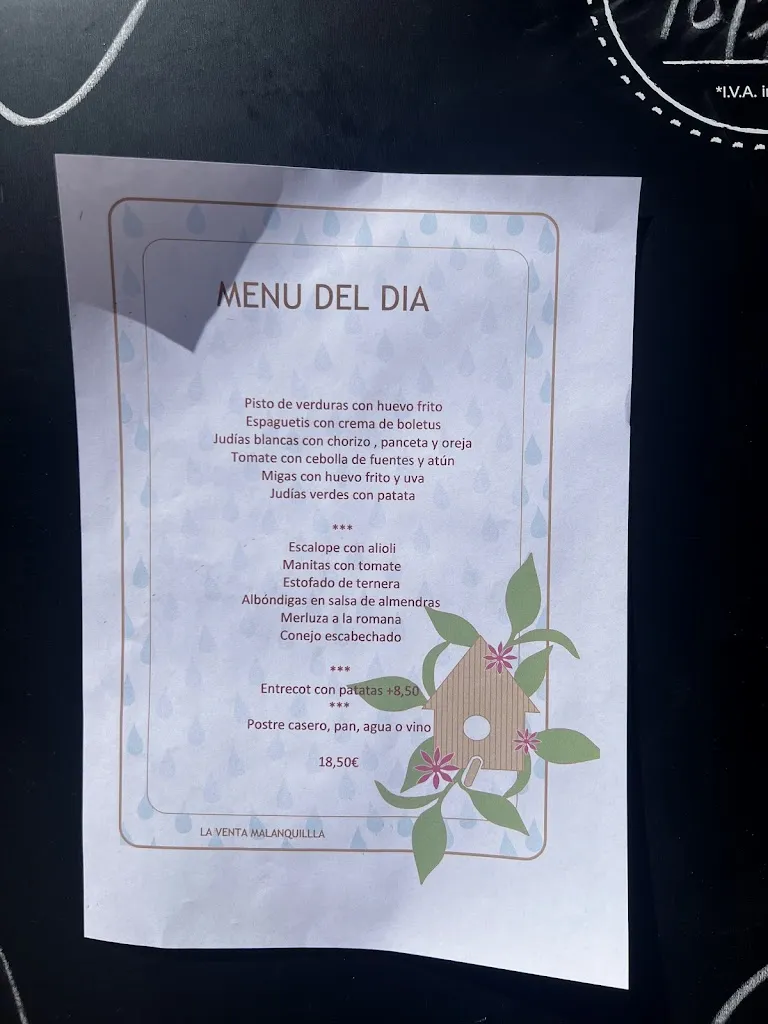 Menu_Bar Restaurante La Venta_Malanquilla_image_1