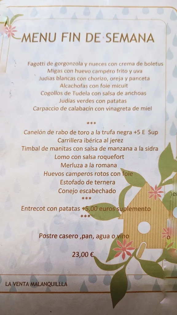 Menu_Bar Restaurante La Venta_Malanquilla_image_2