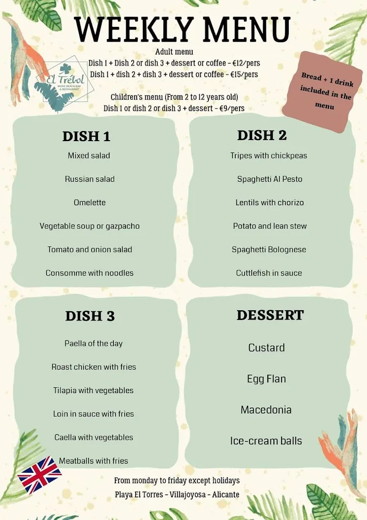 Menü_Restaurante El Trébol Villajoyosa_Joyosa La_Bild_2