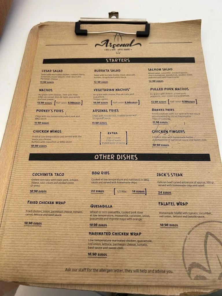 Menu_B&B l’Arsenal_Joyosa La_image_3