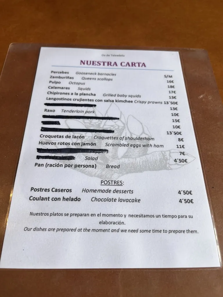 Menu_Café bar Os De Teixedelo_Cedeira_image_2