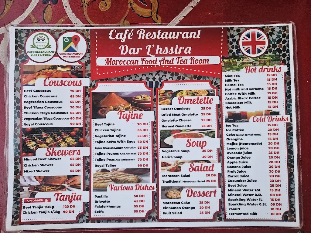 Menu_Cafe Restaurant Dar L'hssira_Marracos_image_1