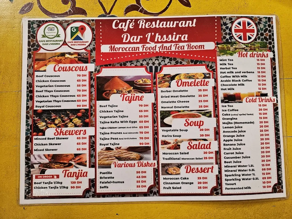 Menu_Cafe Restaurant Dar L'hssira_Marracos_image_3