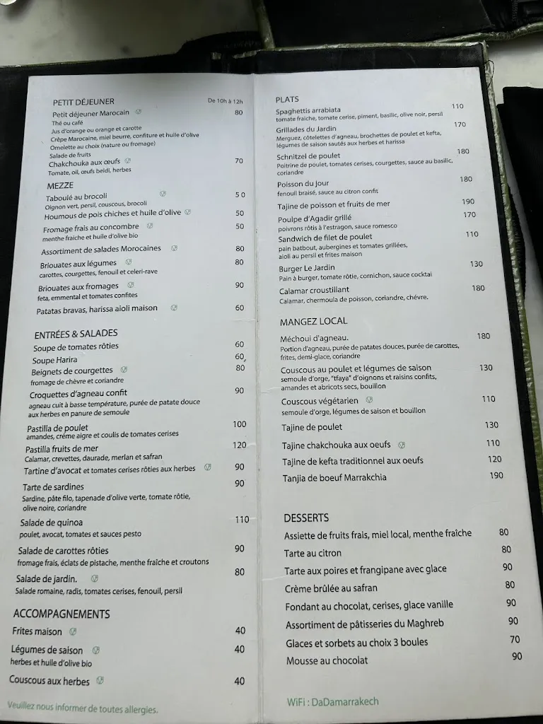 Menu_Le Jardin Restaurant Marrakech Medina_Marracos_image_2