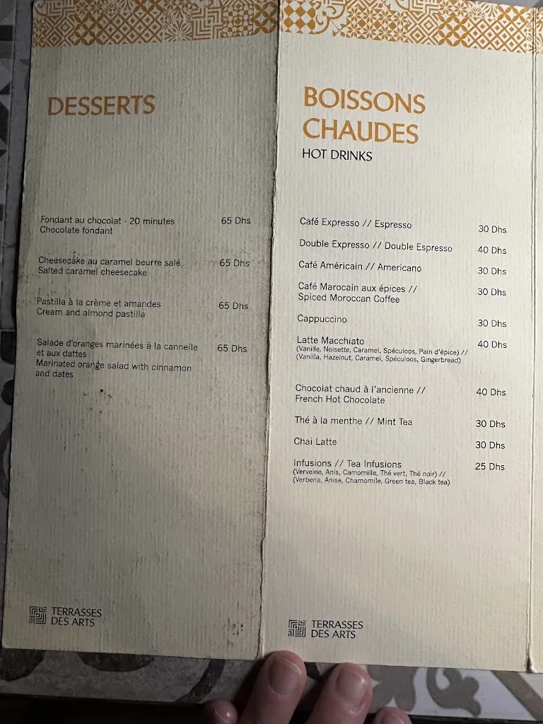 Menu_Les Terrasses Des Arts Marrakech_Marracos_image_3