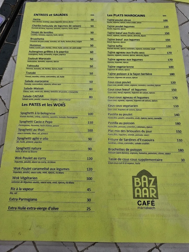 Menu_Bazaar Cafe_Marracos_image_1