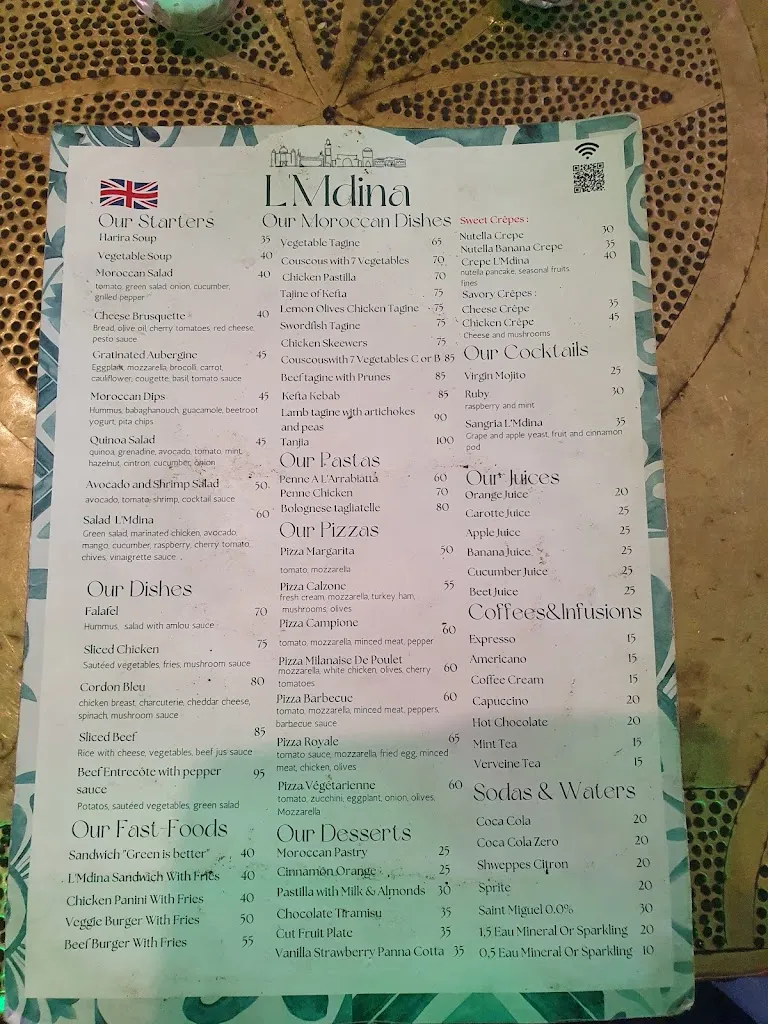 Menu_L'Mdina Marrakech_Marracos_image_1