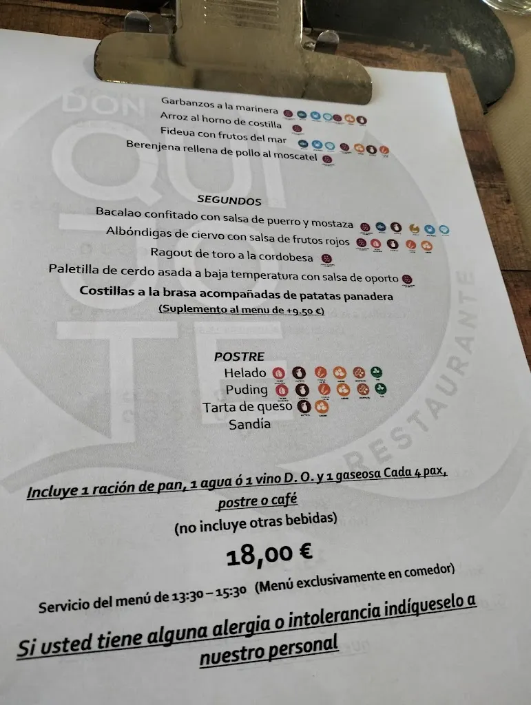 Menu_Restaurante Don Quijote La Muela_Muela La_image_2