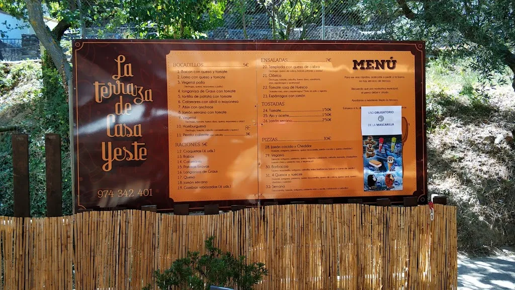 Menu_La Terraza De Casa Yeste_Murillo de Gállego_immagine_2