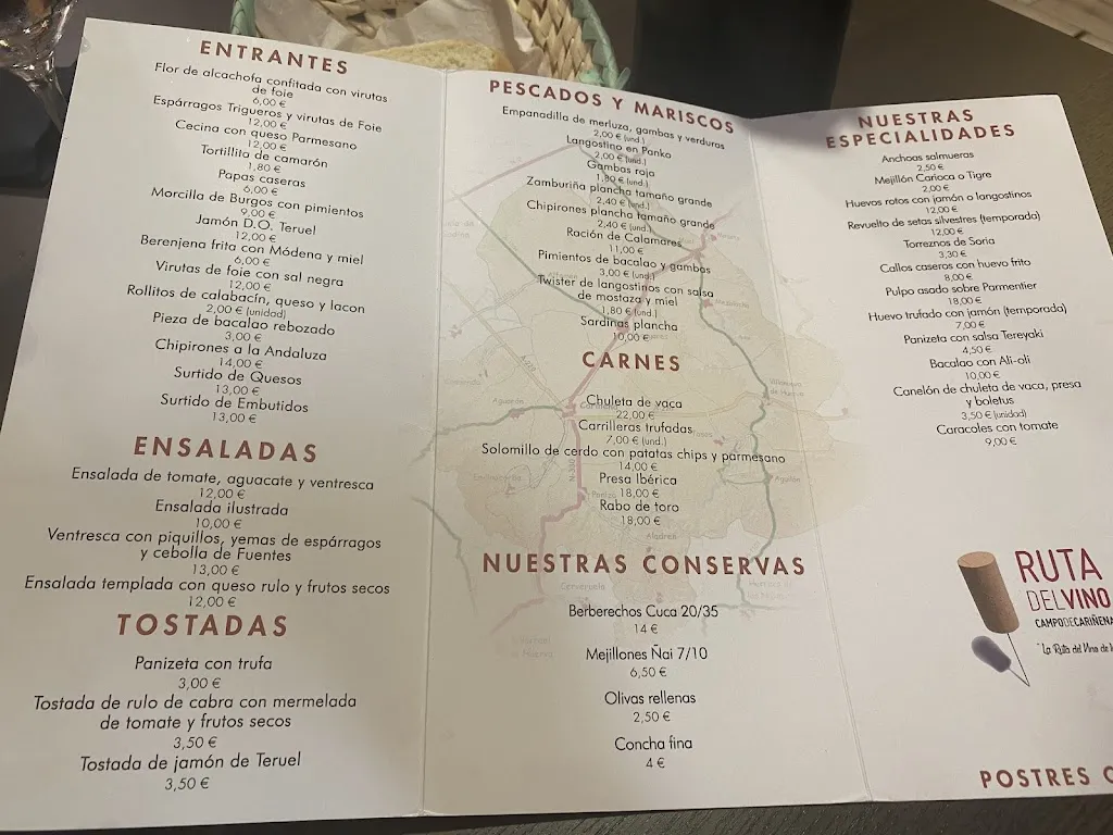 Menu_Bar El Arco_Paniza_image_2