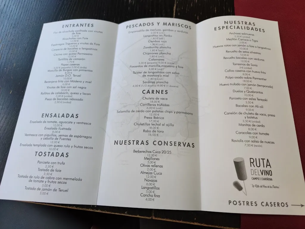 Menu_Bar El Arco_Paniza_image_3