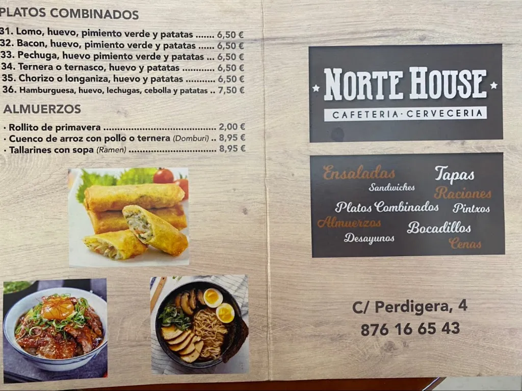 Menu_bar restaurant Norte House_Perdiguera_image_4